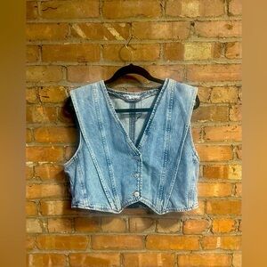 Zara Cropped Jean Vest